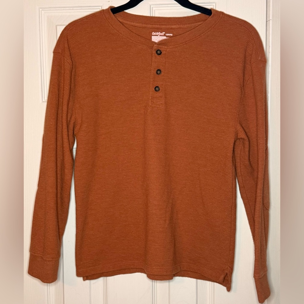 Cat & Jack Kids Rust Long Sleeve Henley